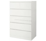 Комод Ikea Malm 6 ящиков 80x123 (Белый)