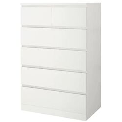 Комод Ikea Malm 6 ящиков 80x123 (Белый)