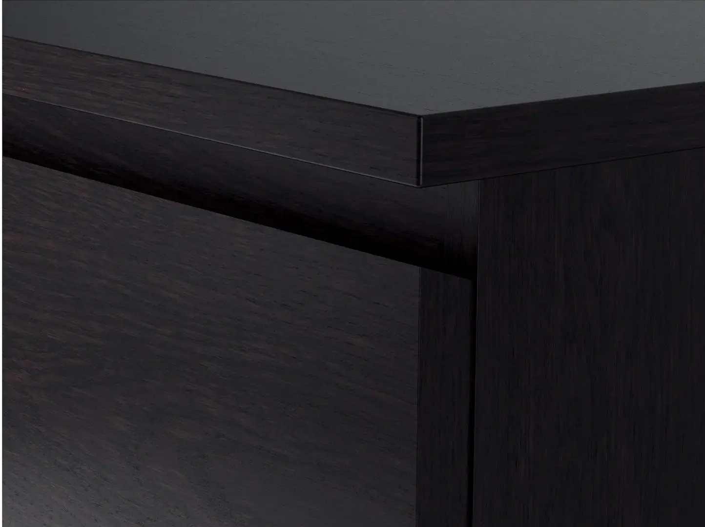 Комод Ikea Malm 6 ящиков 80x123 (Черно-коричневый)