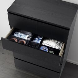 Комод Ikea Malm 6 ящиков 80x123 (Черно-коричневый) Thumb