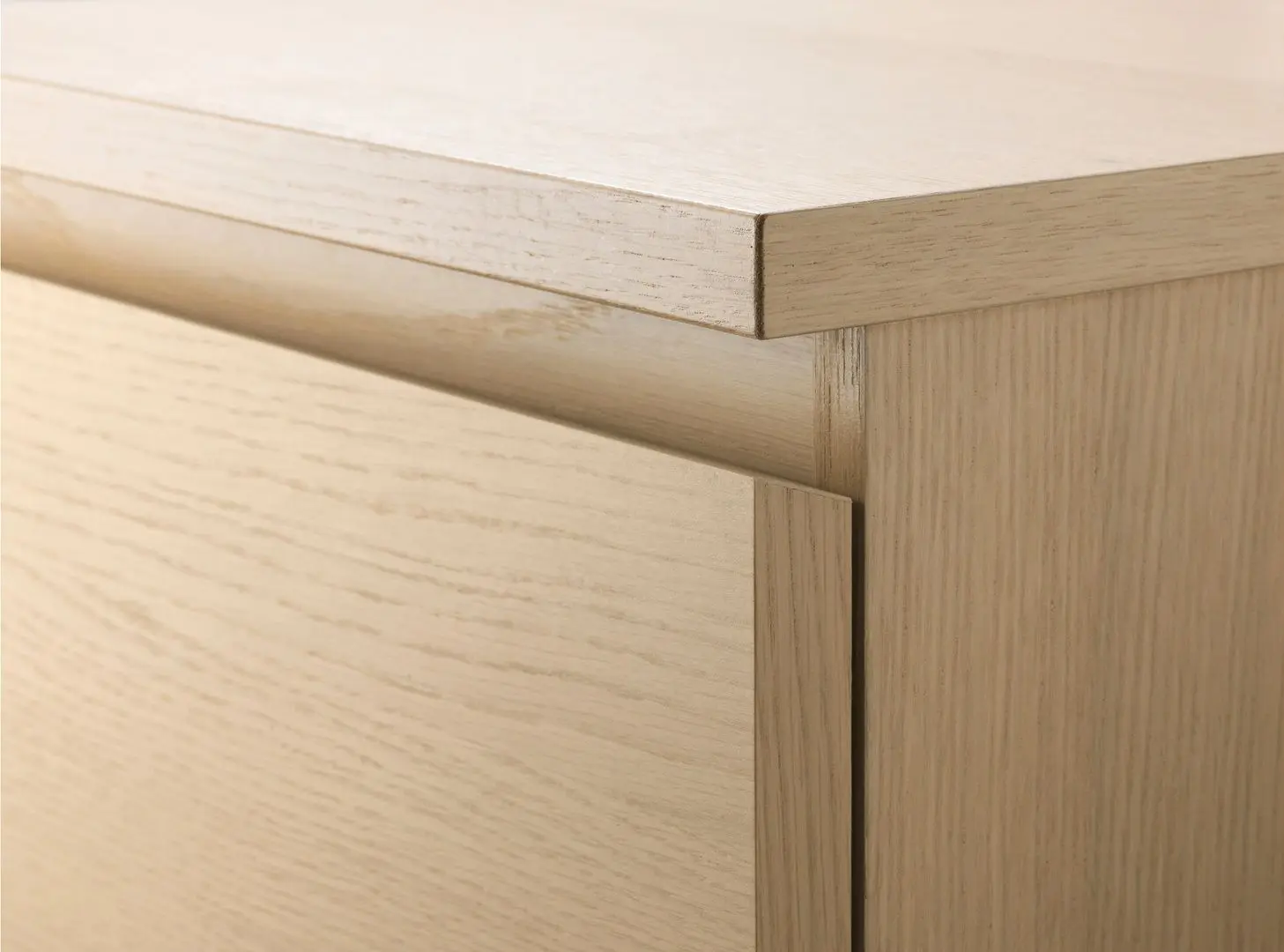 Comoda Ikea Malm 6 sertare 80x123 (Furnir Stejar Alb)