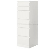 Комод Ikea Malm 6 ящиков/зеркало 40x123 (Белый)