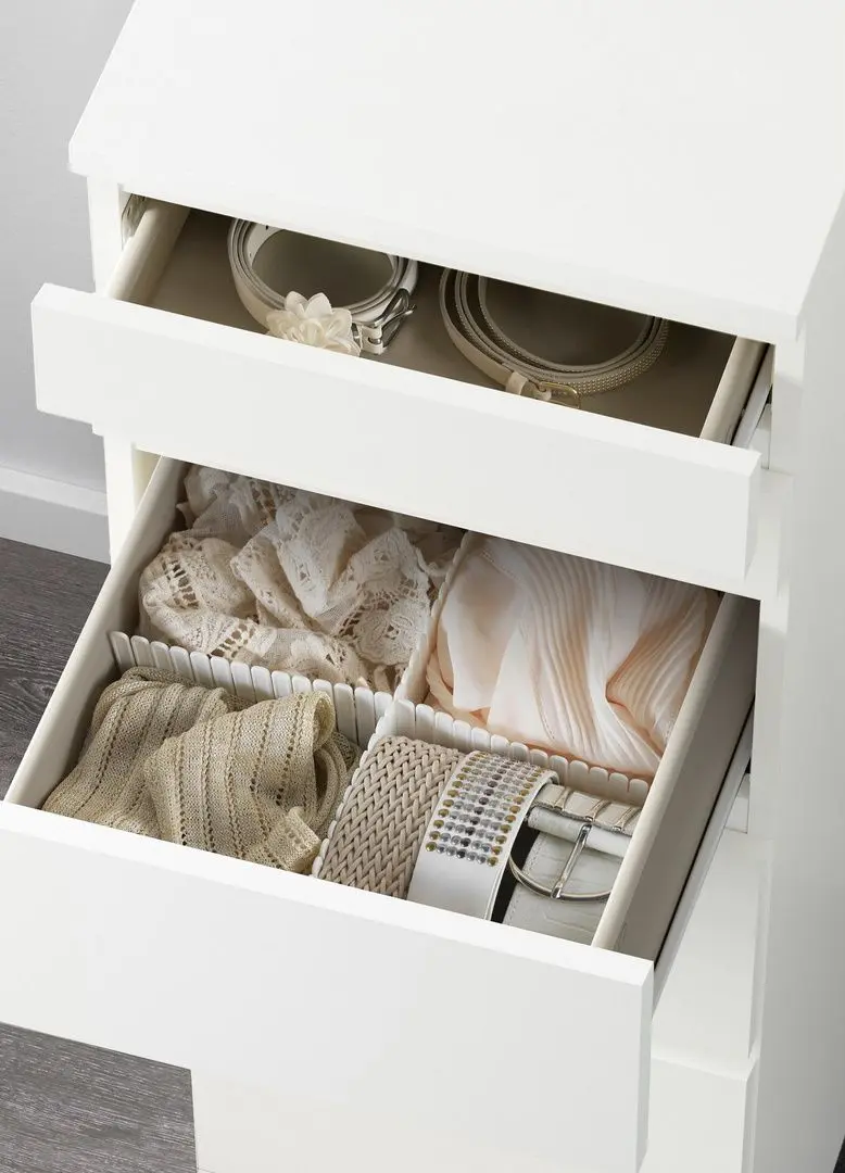 Комод Ikea Malm 6 ящиков/зеркало 40x123 (Белый)