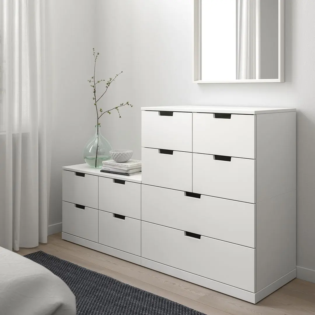 Comoda Ikea Nordli 10 sertare 160x99 (Alb)