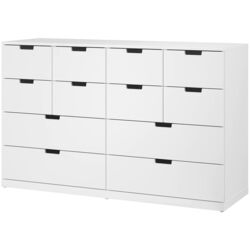 Comoda Ikea Nordli 12 sertare 160x99 (Alb)