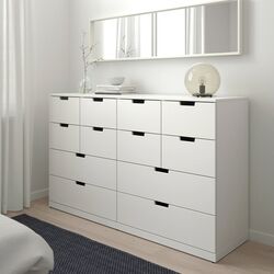 Comoda Ikea Nordli 12 sertare 160x99 (Alb) Thumb