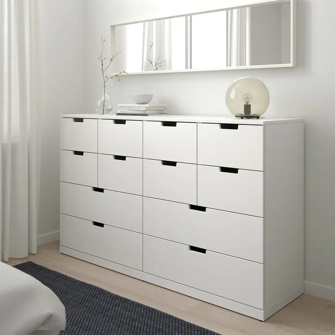Comoda Ikea Nordli 12 sertare 160x99 (Alb)