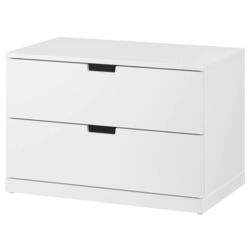 Tumba Ikea Nordli 2 sertare 80x54 (Alb)