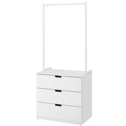 Comoda Ikea Nordli 3 sertare 80x192 (Alb)