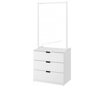 Комод Ikea Nordli 3 ящика 80x192 (Белый)