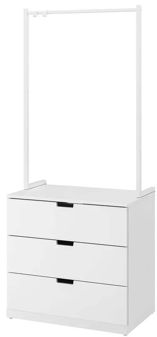 Comoda Ikea Nordli 3 sertare 80x192 (Alb)