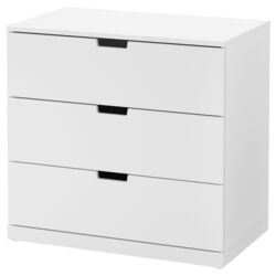 Комод Ikea Nordli 3 ящика 80x76 (Белый)