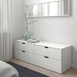 Comoda Ikea Nordli 4 sertare 160x54 (Alb) Thumb