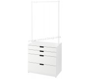 Комод Ikea Nordli 4 ящика 80x192 (Белый)