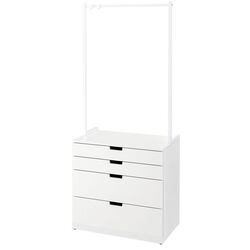 Comoda Ikea Nordli 4 sertare 80x192 (Alb)