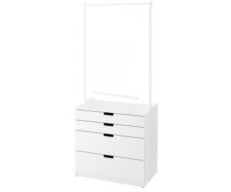 Комод Ikea Nordli 4 ящика 80x192 (Белый)