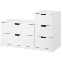 Comoda Ikea Nordli 5 sertare 120x76 (Alb)