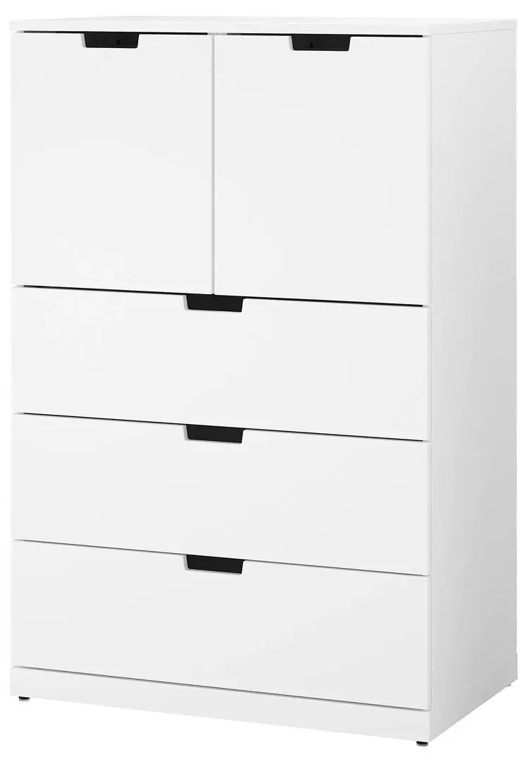 Comoda Ikea Nordli 5 sertare 80x122 (Alb)