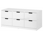 Комод Ikea Nordli 6 ящиков 120x54 (Белый)