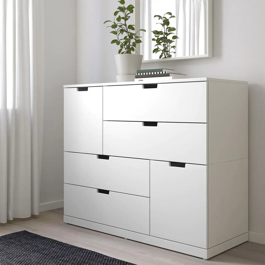 Comoda Ikea Nordli 6 sertare 120x99 (Alb)