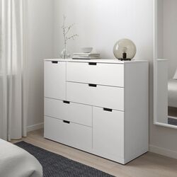 Comoda Ikea Nordli 6 sertare 120x99 (Alb) Thumb