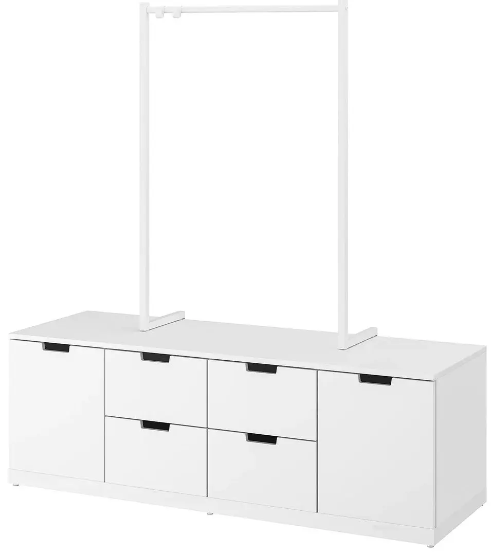 Tumba Ikea Nordli 6 sertare 120x169 (Alb)