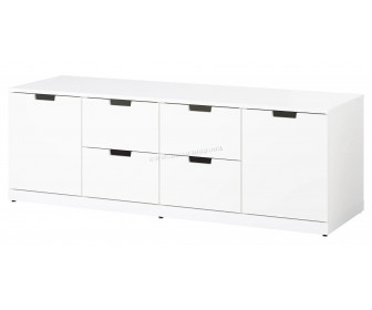 Комод Ikea Nordli 6 ящиков 160x54 (Белый)