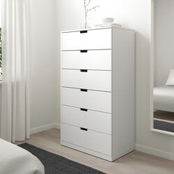 Комод Ikea Nordli 6 ящиков 80x145 (Белый) Thumb