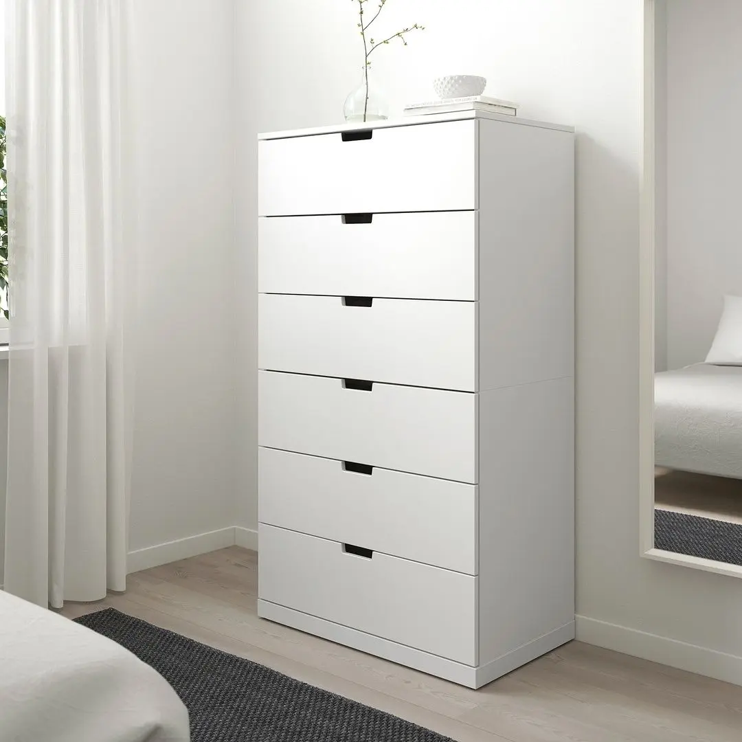 Комод Ikea Nordli 6 ящиков 80x145 (Белый)