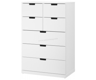 Комод Ikea Nordli 7 ящиков 80x122 (Белый)