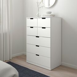 Комод Ikea Nordli 7 ящиков 80x122 (Белый) Thumb
