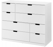 Comoda Ikea Nordli 8 sertare 120x99 (Alb)