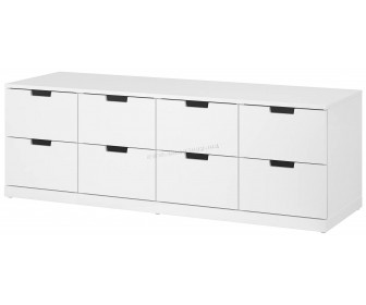 Comoda Ikea Nordli 8 sertare 160x54 (Alb)