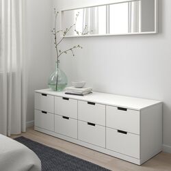 Comoda Ikea Nordli 8 sertare 160x99 (Alb) Thumb