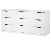 Комод Ikea Nordli 9 ящиков 160x76 (Белый)