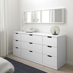 Комод Ikea Nordli 9 ящиков 160x76 (Белый) Thumb