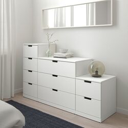 Comoda Ikea Nordli 9 sertare 160x99 (Alb) Thumb