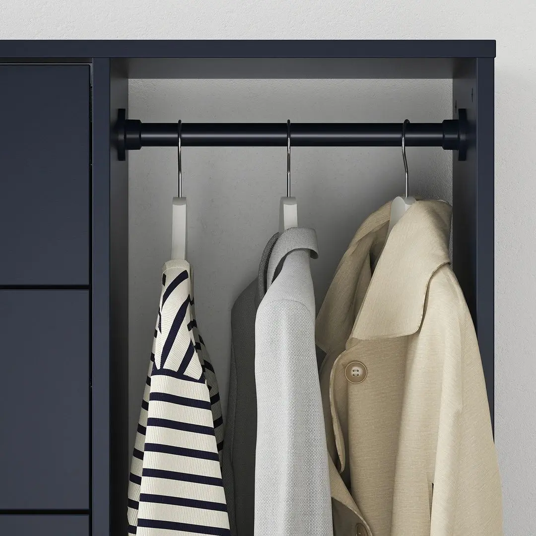 Comoda Ikea Nordmela cu bara umerase 119x118 (Negru-albastru) - 4
