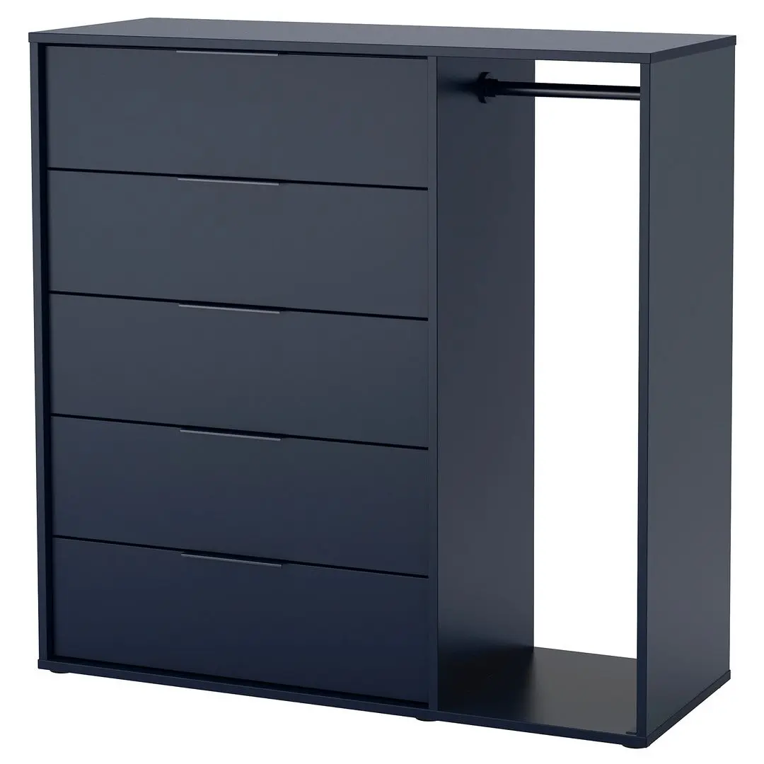Comoda Ikea Nordmela cu bara umerase 119x118 (Negru-albastru)