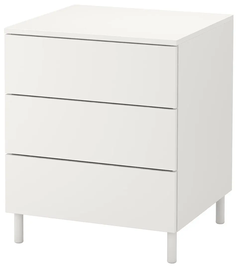 Comoda Ikea Platsa 3 sertare 60x57x73 (Белый/Фоннес Белый)