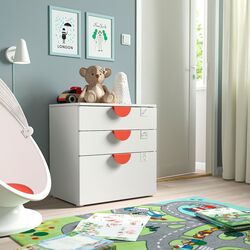 Comoda Ikea Smastad/Platsa 3 sertare 60x42x63 (Alb/Alb) Thumb