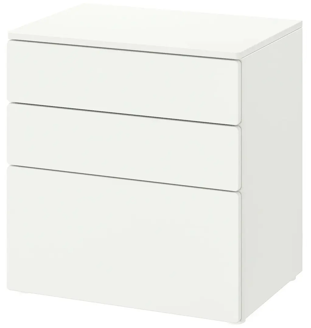 Comoda Ikea Smastad/Platsa 3 sertare 60x42x63 (Alb/Alb)