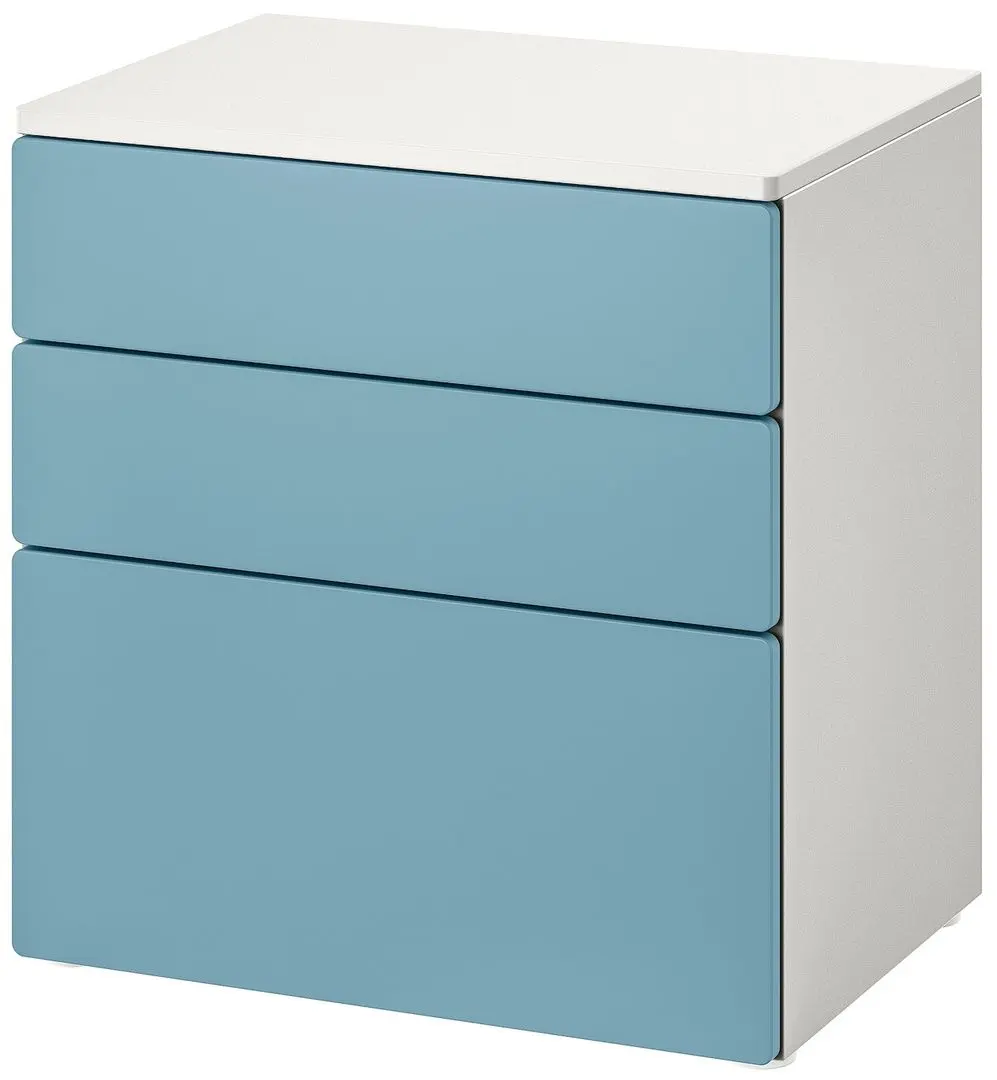 Comoda Ikea Smastad/Platsa 3 sertare 60x42x63 (Alb/Albastru)