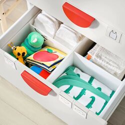 Comoda Ikea Smastad/Platsa 3 sertare 60x57x123 (Alb) Thumb