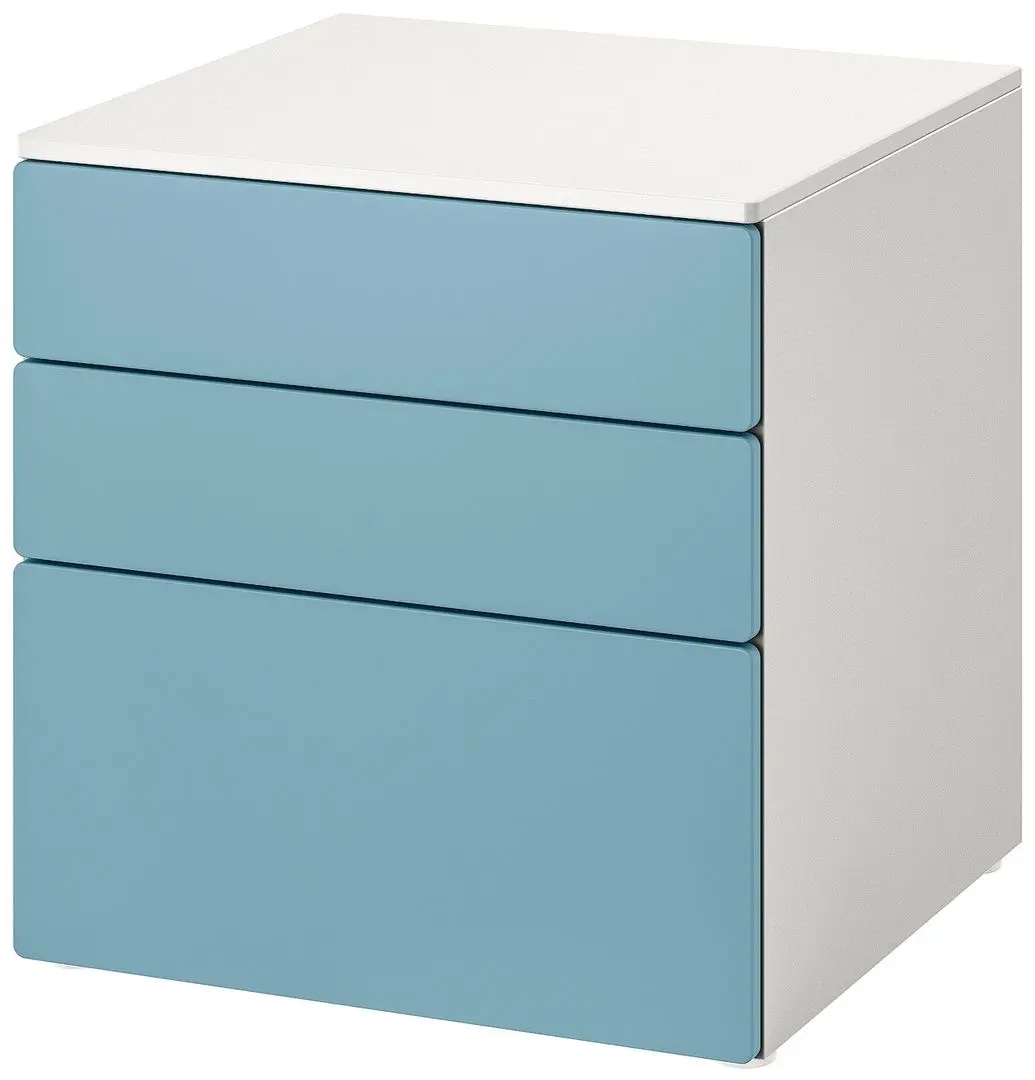 Comoda Ikea Smastad/Platsa 3 sertare 60x57x63 (Alb/Albastru)