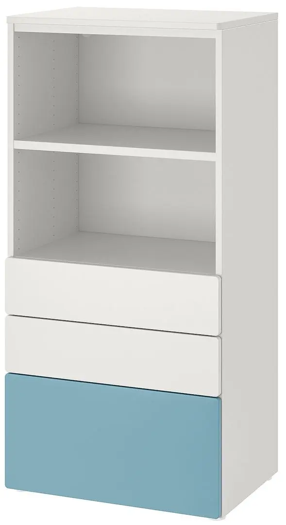 Comoda Ikea Smastad/Platsa 3 sertare/raft 60x42x123 (Alb/Albastru)