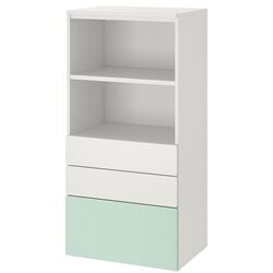 Comoda Ikea Smastad/Platsa 3 sertare/raft 60x42x123 (Alb/Verde Deschis) Thumb