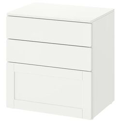 Comoda Ikea Smastad/Platsa 3 sertare cu cadru 60x42x63 (Alb)