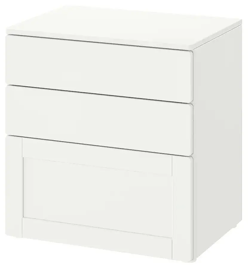 Comoda Ikea Smastad/Platsa 3 sertare cu cadru 60x42x63 (Alb)