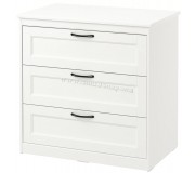 Комод Ikea Songesand 3 ящика 82x81 (Белый)